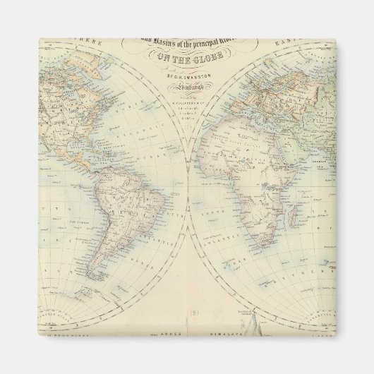 Wereld in de Hemisferes Magneet (Voorkant)