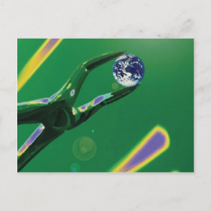 Wereld In Een Tandheelkundig Instrument Tandarts B Briefkaart