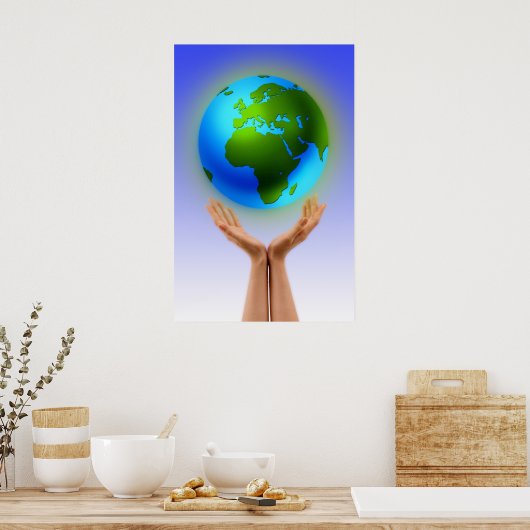 Wereld in mijn handen poster (Keuken)