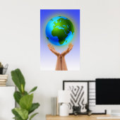 Wereld in mijn handen poster (Thuiskantoor)