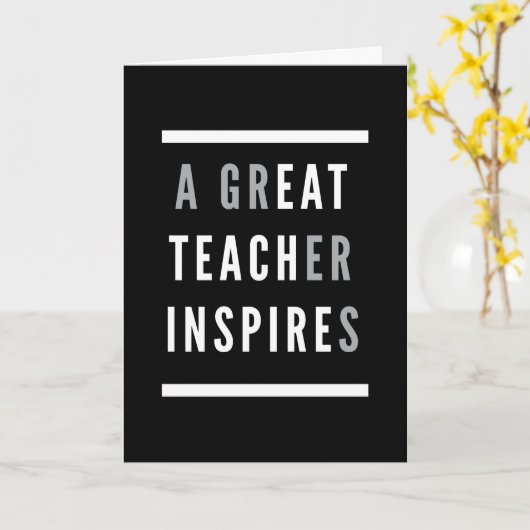 Wereld Internationale Docentendag Eet Leren Inspir Kaart (Gele Bloem)