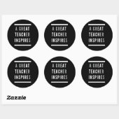 Wereld Internationale Docentendag Eet Leren Inspir Ronde Sticker (Vel)