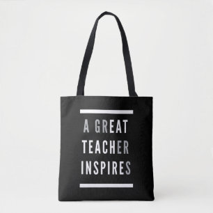 Wereld Internationale Docentendag Eet Leren Inspir Tote Bag