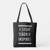 Wereld Internationale Docentendag Eet Lesgeven Ins Tote Bag (Achterkant)