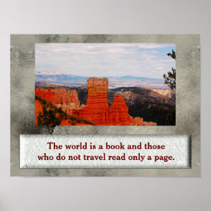 Wereld is een boek - poster