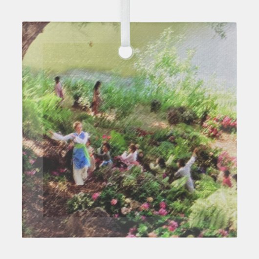 WERELD IS EEN CIRCLE Glass Ornament (Voorkant)