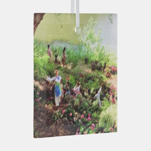 WERELD IS EEN CIRCLE Glass Ornament (Voorkant Rechts)