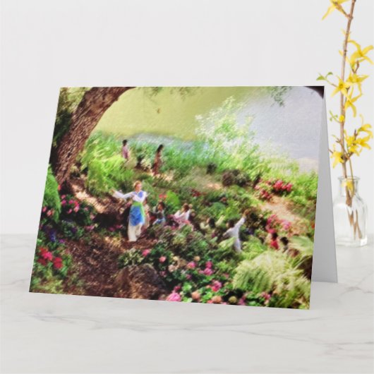 WERELD IS EEN CIRCLE Jumbo-Wenskaart Kaart (Gele Bloem)