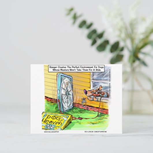 Wereld is het gelukkigst Dog Funny T - shirts Mokk Briefkaart (Staand voorkant)