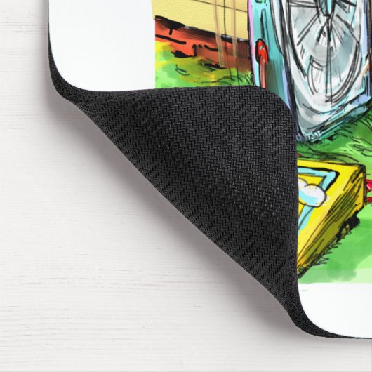 Wereld is het gelukkigst Dog Funny T - shirts Mokk Muismat (Hoek)