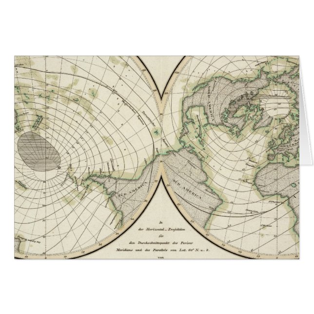 Wereld-isodynamische lijnen (Voorkant Horizontaal)