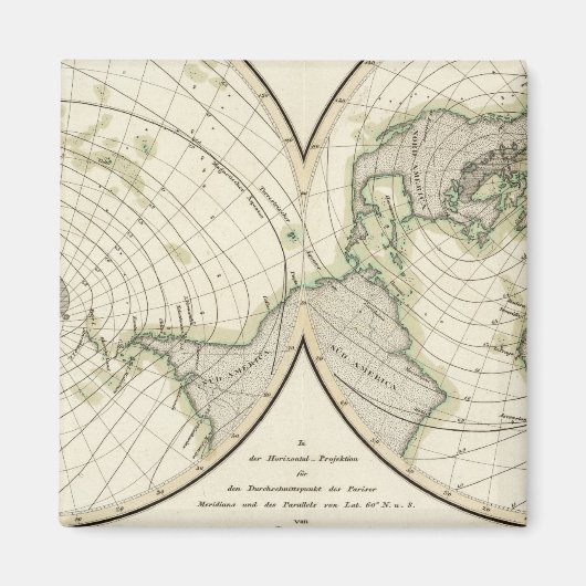 Wereld-isodynamische lijnen magneet (Voorkant)