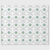 Wereld je oester cadeaupapier (Vlak)