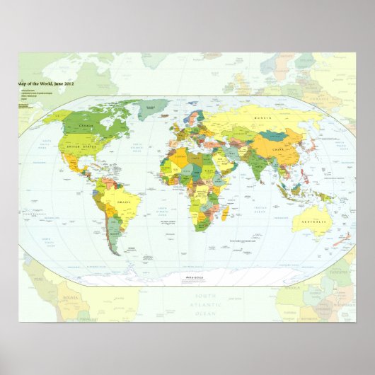 wereld+kaart+globe+land+atlas poster (Voorkant)