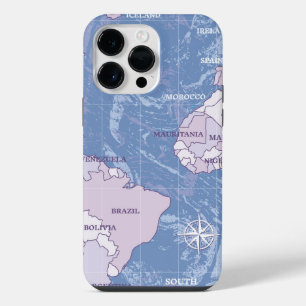 WERELD KAART REIZENDE iPhone 14 PRO MAX HOESJE