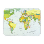 wereld+kaart+wereldbol+land+atlas magneet (Horizontaal)