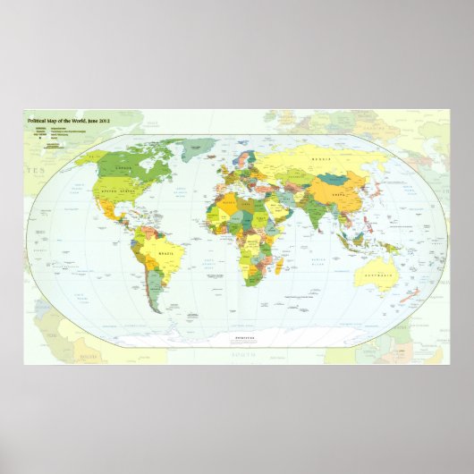 wereld+kaart+wereldbol+land+atlas poster (Voorkant)