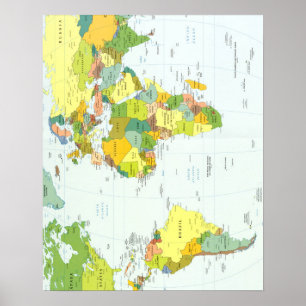 wereld+kaart+wereldbol+land+atlas poster