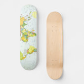 wereld+kaart+wereldbol+land+atlas skateboard (Voorkant)