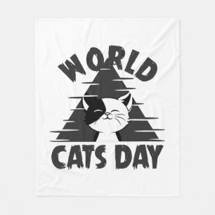 Wereld Katten Dag Fleece Deken
