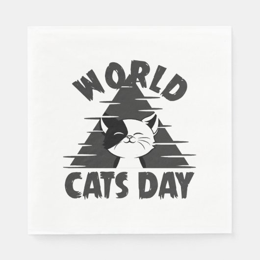 Wereld Katten Dag Servet (Voorkant)