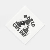 Wereld Katten Dag Servet (Hoek)