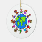 Wereld Kinder Keramisch Ornament (Links)