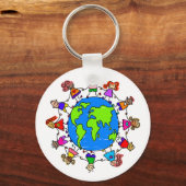 Wereld Kinder Sleutelhanger (Voorkant)