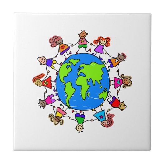 Wereld Kinder Tegeltje (Voorkant)