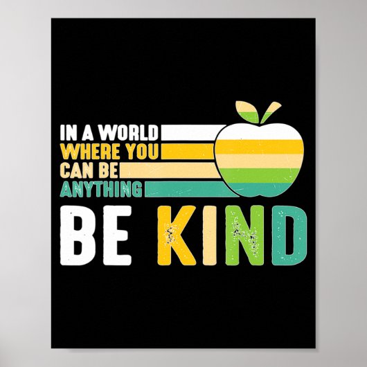 Wereld Kindness Unity Day Antibullying Be nice Poster (Voorkant)