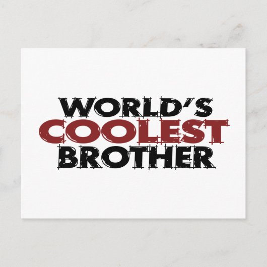 Wereld koelste broer briefkaart (Voorkant)
