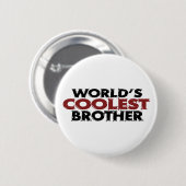 Wereld koelste broer ronde button 5,7 cm (Voorkant /achterkant)