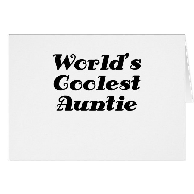 Wereld koelste tante (Voorkant Horizontaal)