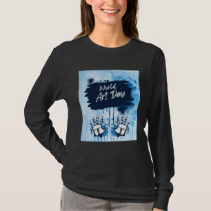 Wereld Kunstenaar Dag Schilderen Grafische Vormgev T-shirt