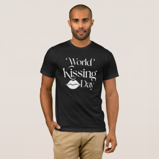 Wereld Kusdag Stijlvolle Lettering Kleding Ontwerp T-shirt