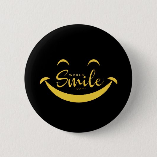 Wereld Lachdag Knop Ronde Button 5,7 Cm (Voorkant)