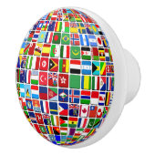 Wereld Land Vlag Kast Lade Knop Trek (Rechts)