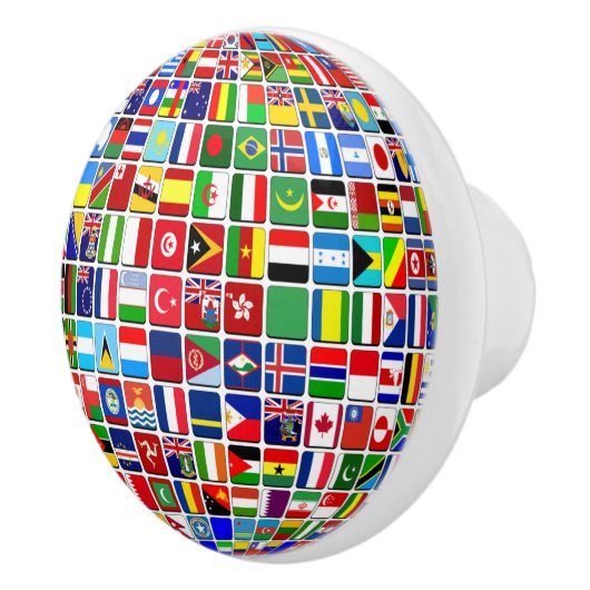 Wereld Land Vlag Kast Lade Knop Trek (Rechts)