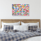 Wereld Landen Vlaggen Stretched Canvas Afdruk (Insitu (Slaapkamer))