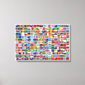 Wereld Landen Vlaggen Stretched Canvas Afdruk (Voorkant)