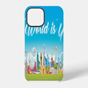 Wereld landmarks: Reis Vintage Set iPhone 12 Hoesje