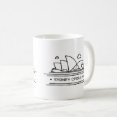 Wereld landmerk: Sydney Opera House Koffiemok (Voorkant rechts)