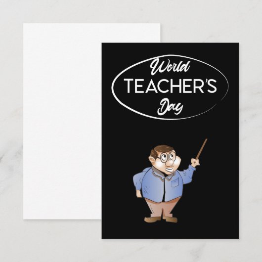 Wereld Leraarsdag Kaart (Voorkant / Achterkant)