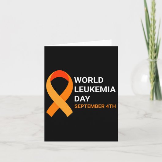 Wereld Leukemie Dag Grote Leukemie Bewustzijn 1 Kaart (Voorkant)