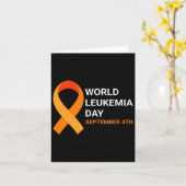 Wereld Leukemie Dag Grote Leukemie Bewustzijn 1 Kaart (Gele Bloem)