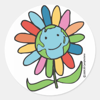 Wereld Liefde Blossom Stickers