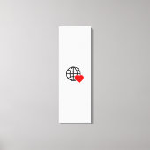 Wereld Liefde Bol Icon | Hart Aarde Zomer Design Canvas Afdruk (Voorkant)