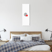 Wereld Liefde Bol Icon | Hart Aarde Zomer Design Canvas Afdruk (Insitu (Slaapkamer))