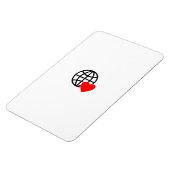 Wereld Liefde Bol Icon | Hart Aarde Zomer Design Magneet (Linkerzijde)