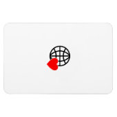 Wereld Liefde Bol Icon | Hart Aarde Zomer Design Magneet (Horizontaal)
